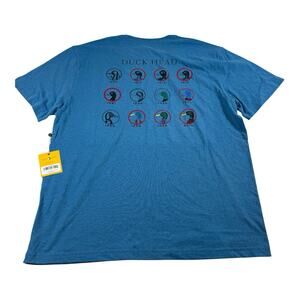 Duck Head T-Shirt Mens XL Blue Evolution Logo Graphic Tee NWT Short Sleeve